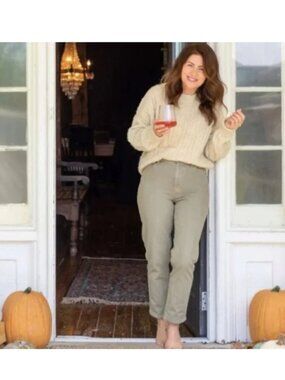 Joe Fresh Olive High Rise Straight Jeans 29